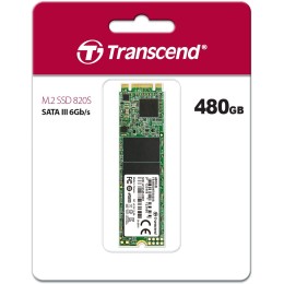 Твердотельный диск 480GB Transcend MTS820, 3D NAND, M.2, SATA III [R/W - 560/520 MB/s]